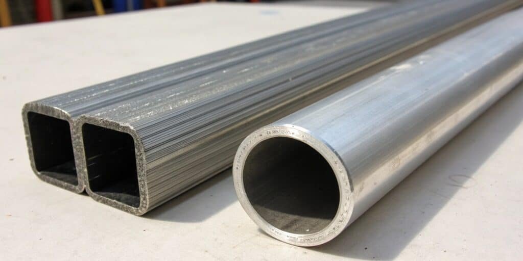 Two large forged SWA aluminum rings side-by-side, one labeled '7075: Maximum Strength' and the other '6061: Versatile Performance'.